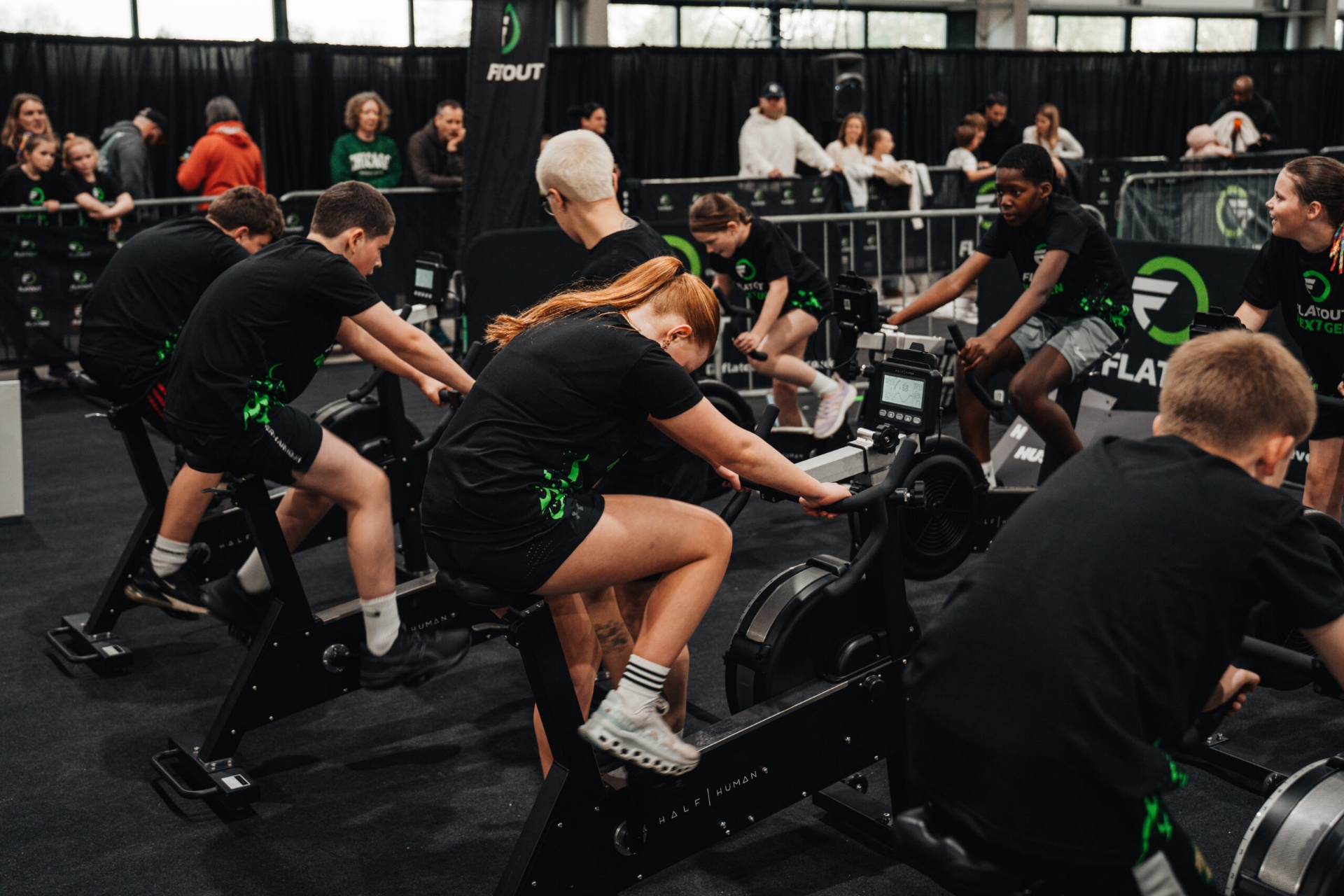 Young athletes racing in Flatout NextGen race zones