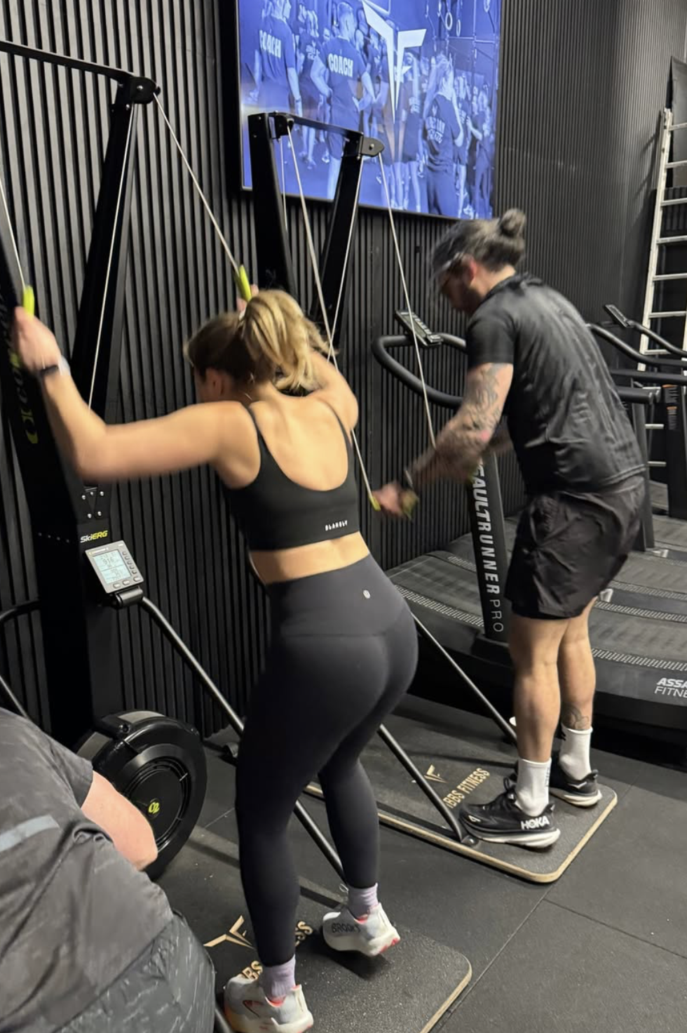 Athlete training on a SkiErg